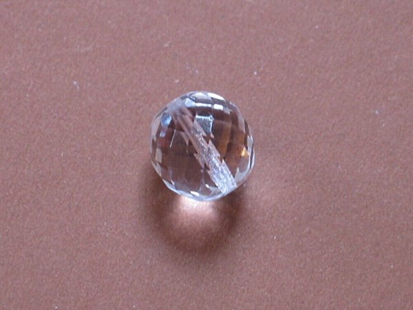 10 Stück facettierte Kristall Glas Perlen / Kugeln 16mm