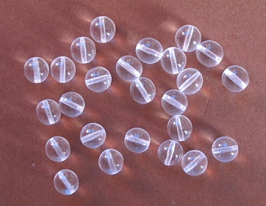 25 Stück glatte Kristall Glas Perlen / Kugeln 5mm