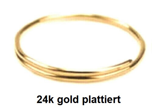 50 Stück überlappende Ringe Biegering messing - gold-plated 10mm