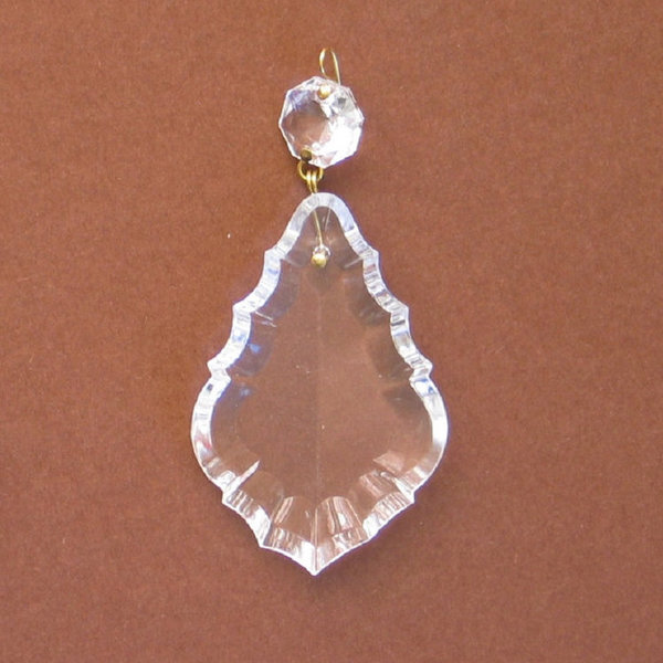 Kristall Glas Pendel handgeschliffen Maria Theresia 66 mm + oktagon  M1