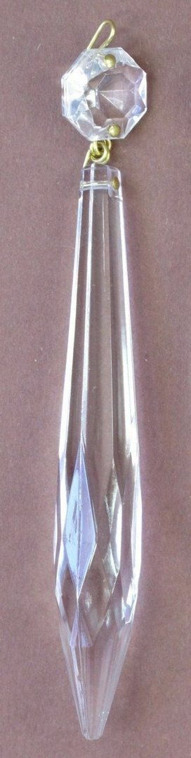 Kristall Glas Eiszapfen 76mm + Oktagon