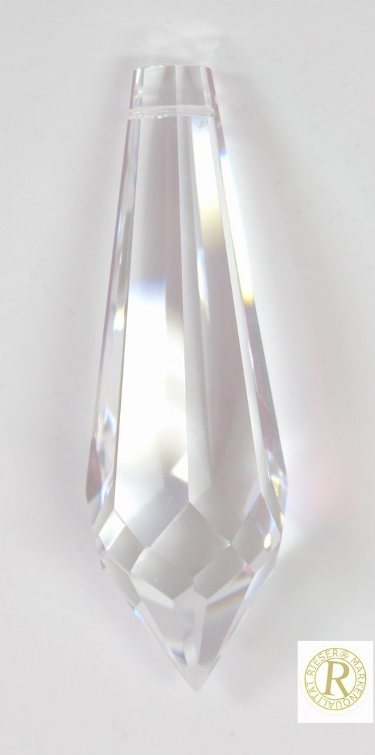 Kristall Glas Eiszapfen - Vollschliff 73mm - dicke Form