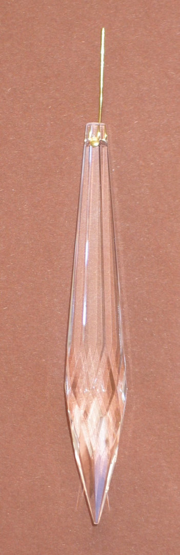 Kristall Glas Eiszapfen - Vollschliff 89mm - schlanke Form