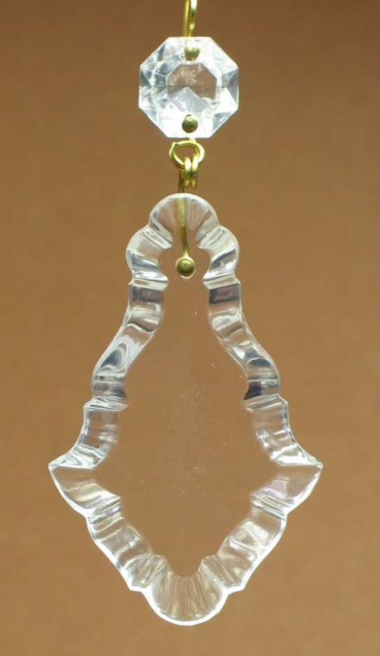 Kristall Glas Pendel 53mm + oktagon - Anker - handgeschliffen