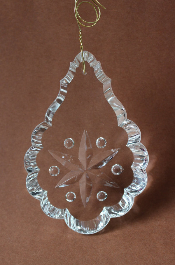 großer Kristall Glas Pendel 120mm mit Stern Handschliff