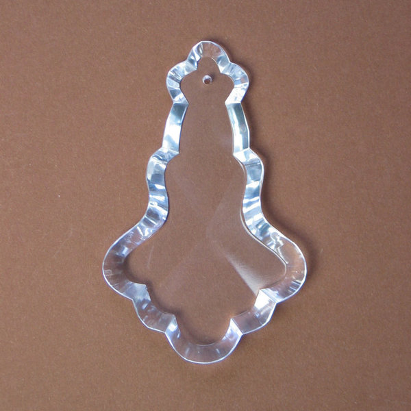 Kristall Glas Pendel - handgeschliffen - barocke Form - 105mm