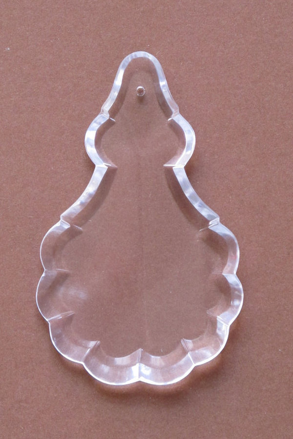 Kristall Glas Pendel - handgeschliffen - barocke Form 105mm